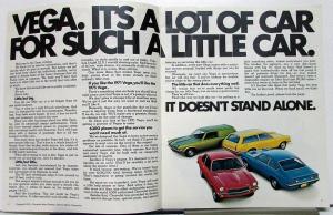 1971 Chevrolet Vega Coupe Sedan Wagon Panel Color Sales Brochure Original