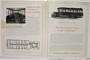 1927-1928 Royal Motor Coach Decided Advance Motorized Transport Sales Brochure