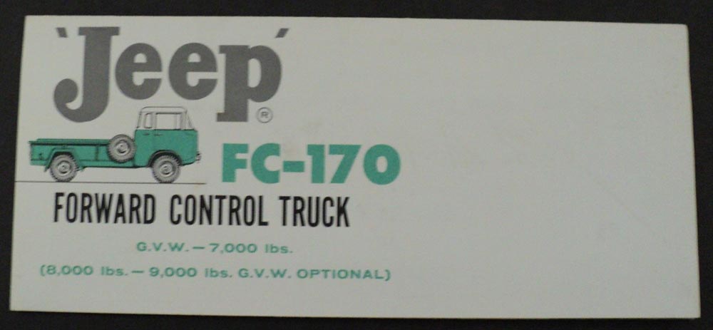 1959 Jeep FC-170 Forward Control Truck Sales Brochure Willys Overland