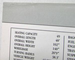 1991 Van Hool T-800 Series Feature-Packed Profit-Maker Coach Bus Spec Sheet