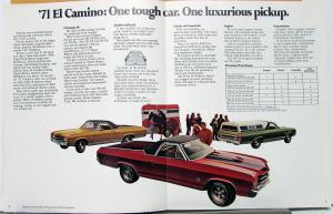 1971 Chevrolet El Camino Color Sales Folder Revision 1 Original