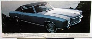 1971 Chevrolet Monte Carlo Coupe SS Color Revision 1 Sales Brochure Original