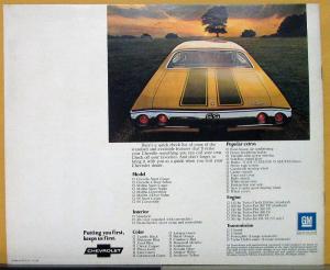 1971 Chevrolet Chevelle SS Malibu Color Sales Brochure Original