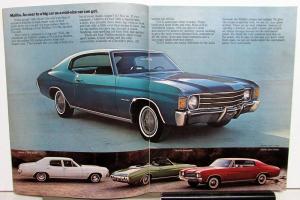 1972 Chevrolet Malibu Chevelle Heavy Chevy SS Color Sales Brochure Original