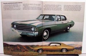 1972 Chevrolet Malibu Chevelle Heavy Chevy SS Color Sales Brochure Original