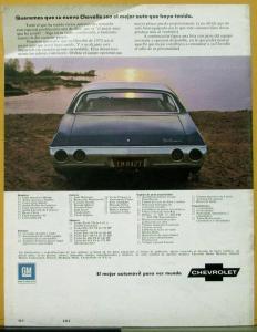 1972 Chevrolet Malibu Chevelle Heavy Chevy SS SPANISH Color Sales Brochure Orig