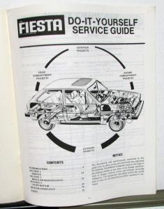 1979 Ford Fiesta Owner Maintenance & Light Repair Manual Service Factory Orig