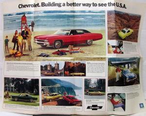 1972 Chevrolet Full Line at Six Flags NY Times Ad Supplement Color Folder Orig
