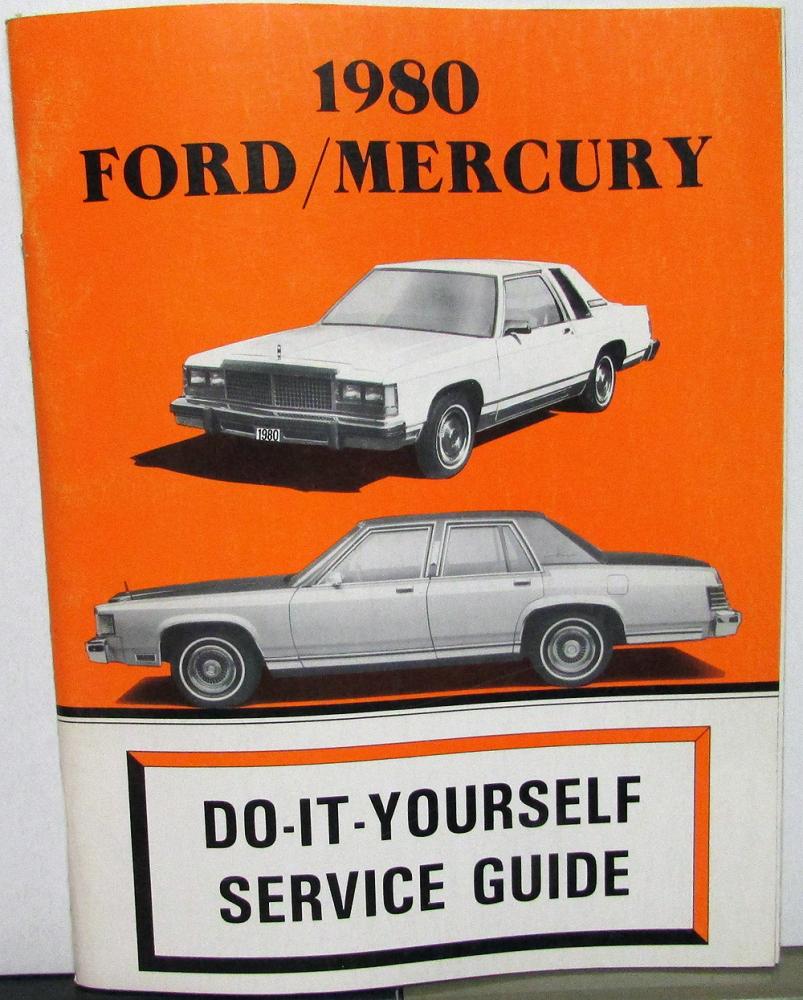 1980 Ford/Mercury Passenger Car Owner Maintenance Light Repair Manual Service