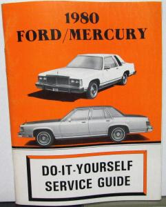 1980 Ford/Mercury Passenger Car Owner Maintenance Light Repair Manual Service