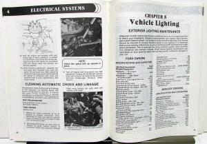 1980 Ford/Mercury Passenger Car Owner Maintenance Light Repair Manual Service
