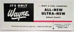 1950 Wayne Ultra-New Deluxe School Bus Coach Sales Brochure with Extras