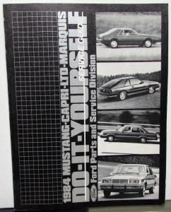 1984 Ford Mustang Capri LTD Marquis Owner Maintenance Light Repair Manual