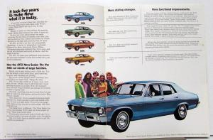 1972 Chevrolet Nova Coupe Sedan SS Rally Nova Sales Brochure Color Original