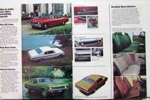 1972 Chevrolet Nova Coupe Sedan SS Rally Nova Sales Brochure Color Original