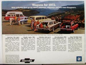 1972 Chevrolet Full Line Sales Folder Color Original