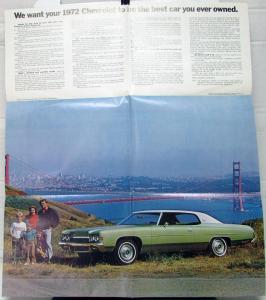 1972 Chevrolet Full Line Sales Folder Color Original