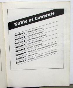 1985 Ford Mercury Gr Marquis T-Bird Cougar Owner Maintenance Light Repair Manual