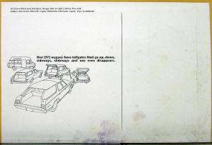 1972 Chevrolet Wagon Chevelle Chevy Van Vega Suburban  Color Postcard Original