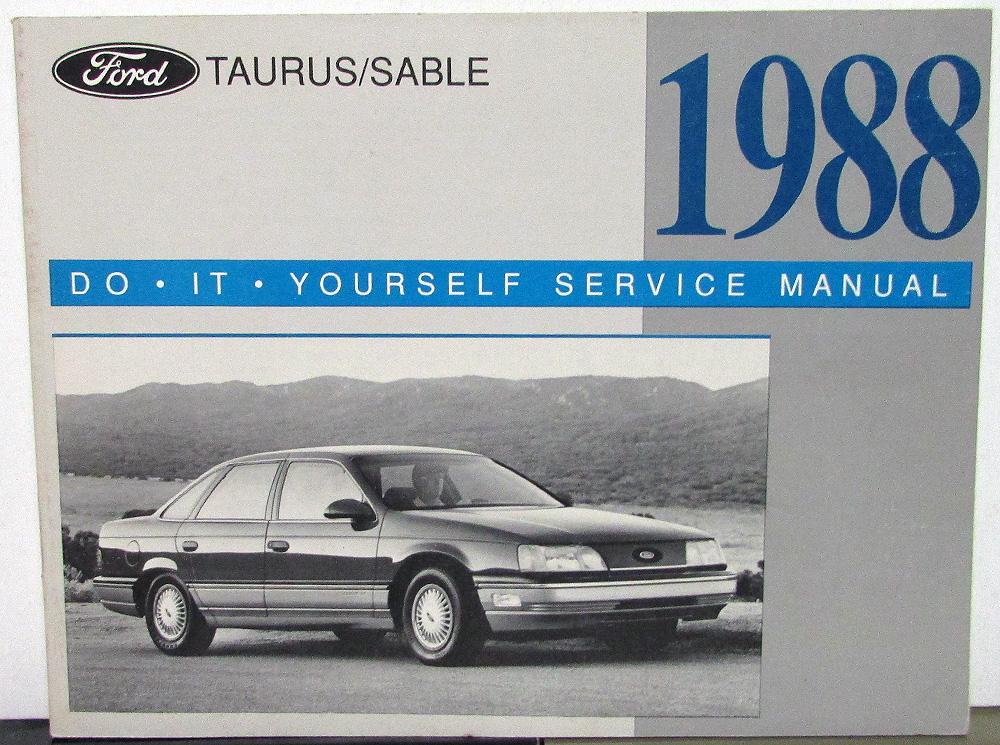 1988 Ford Taurus Sable Owner Maintenance Light Repair Manual Service