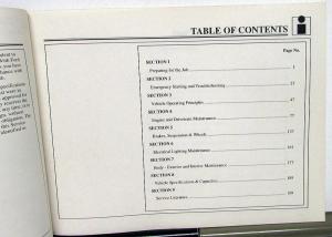 1988 Ford Taurus Sable Owner Maintenance Light Repair Manual Service
