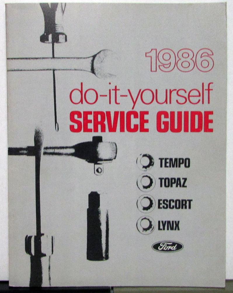 1986 Ford Tempo Topaz Escort Lynx Maintenance Light Repair Manual Service