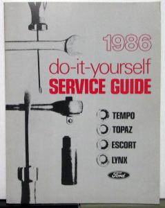 1986 Ford Tempo Topaz Escort Lynx Maintenance Light Repair Manual Service