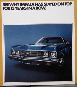 1973 Chevrolet Impala Color Sales Folder Original