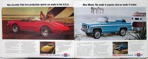 1973 Chevy Full Line Car Nova Corvette Suburban Blazer El Camino Sale Brochure