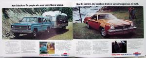 1973 Chevy Full Line Car Nova Corvette Suburban Blazer El Camino Sale Brochure