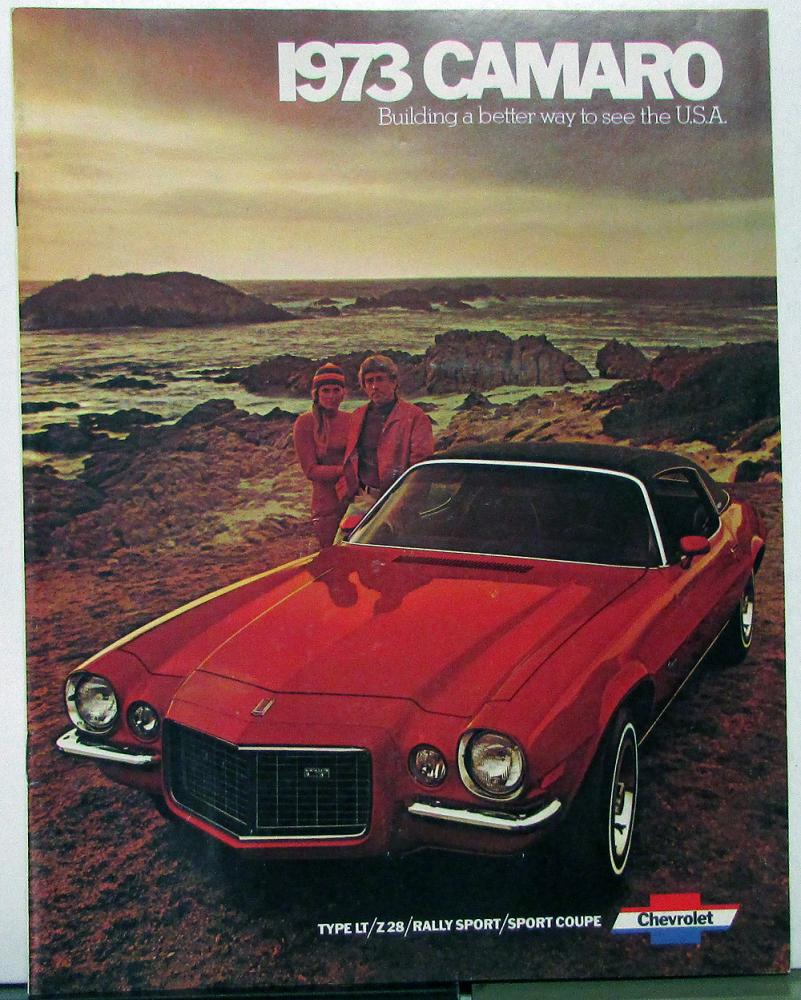 1973 Chevrolet Camaro Type LT Z28 Rally Sport Sport Coupe Sales Brochure Orig
