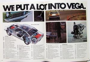 1973 Chevrolet Vega Notchback Hatchback Kammback LX GT Wagon Sales Brochure