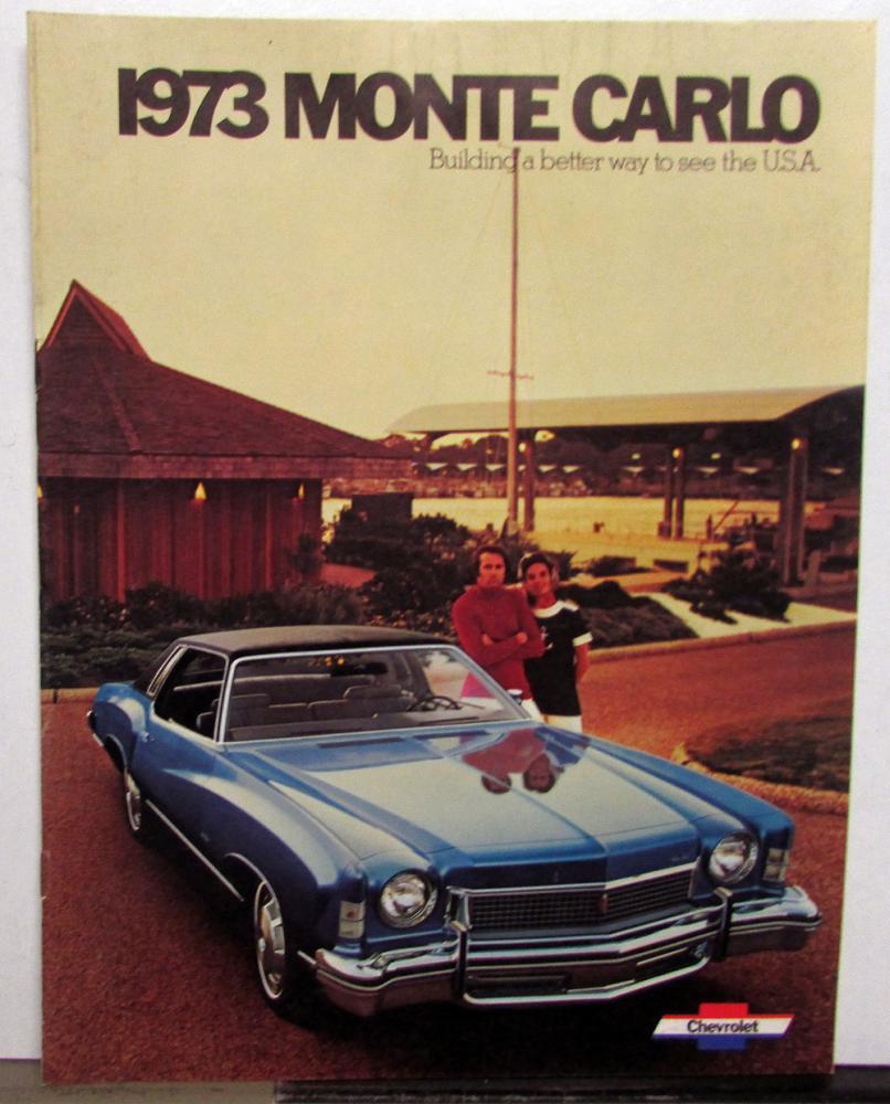 1973 Chevrolet Monte Carlo S Landau Sales Brochure Original Blue Car Cover