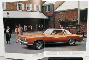 1973 Chevrolet Monte Carlo S Landau Sales Brochure Original Blue Car Cover