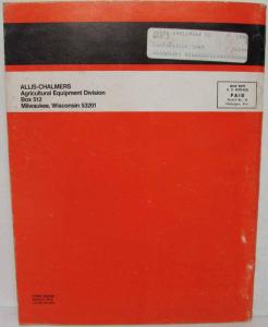 1973 Allis-Chalmers 7050 Operators Manual