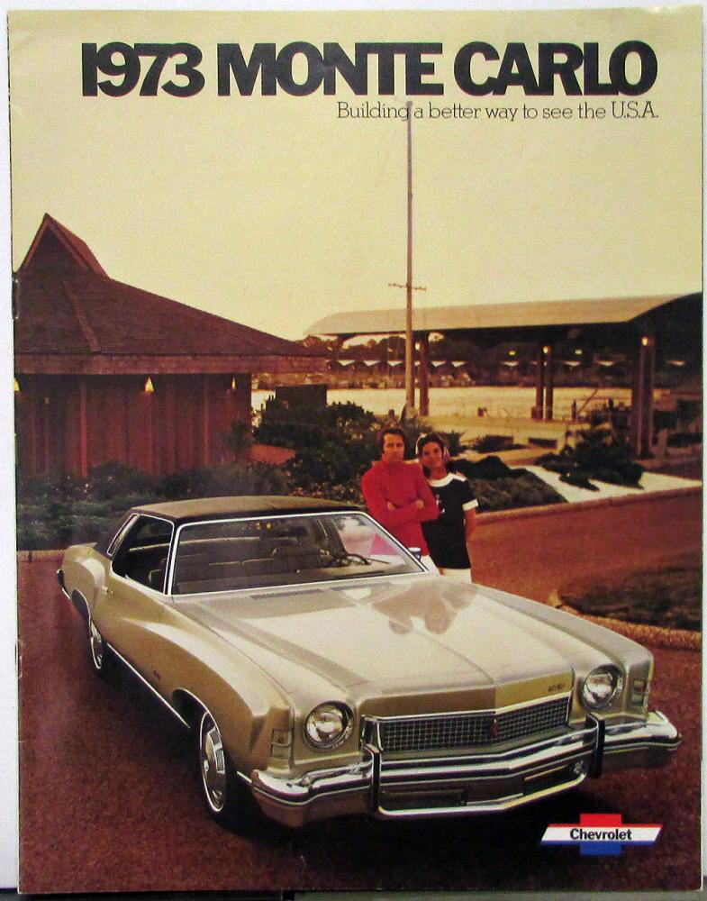 1973 Chevrolet  Monte Carlo S Landau REV Sales Brochure Original Gold Car Cover