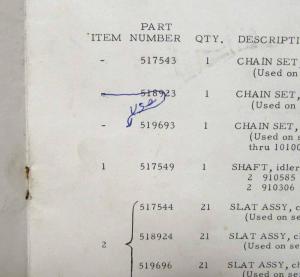 1955 Allis-Chalmers Forage Blower Dealer Parts Catalog