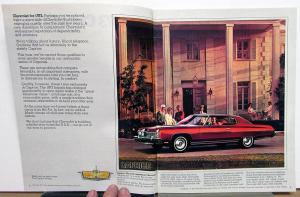 1973 Chevrolet Caprice Impala Bel Air Color Sales Brochure Original