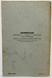 1964 Caterpillar 666 660 650 Tractors Operation & Maintenance Manual Master Copy