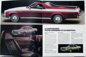 1974 Chevrolet El Camino Conquista SS Classic Estate Standard Sales Folder Orig