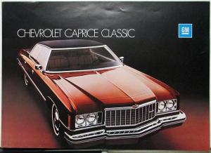 1974 Chevrolet Caprice Classic GERMAN Text Data Sheet Original