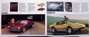 1974 Chevy Full Line Sale Brochure Monte Carlo Wagon Nova Vega Camaro Vet Trucks