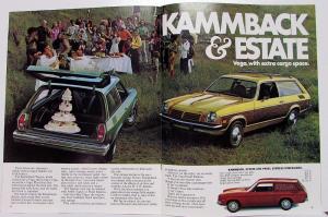 1974 Chevrolet Vega GT LX Stripes Estate Wagon Panel Express Sales Brochure Orig