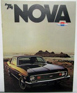 1974 Chevrolet Nova Custom SS Sedan Coupe REV Sales Brochure Original