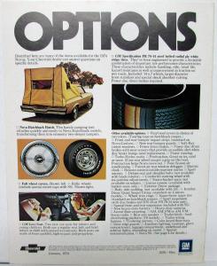 1974 Chevrolet Nova Custom SS Sedan Coupe REV Sales Brochure Original