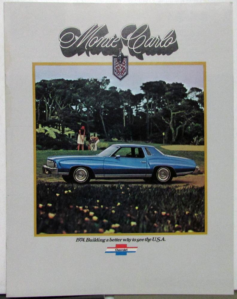 1974 Chevrolet Monte Carlo Landau S Color Sales Brochure Original