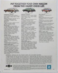 1974 Chevrolet Wagons Chevelle Vega Suburban Blazer Sportvan Sales Brochure Orig