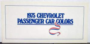 1975 Chevrolet Passenger Car Colors Paint Chips Sales Folder Original