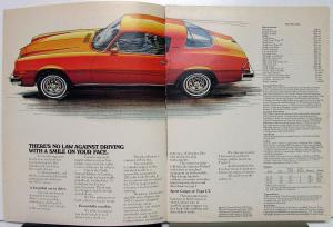 1975 Chevrolet Camaro Color Sales Brochure - Sport Coupe Type LT