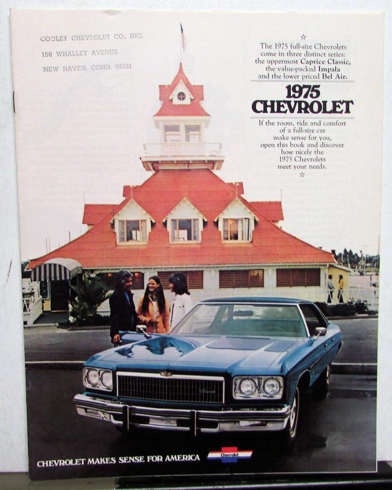 1975 Chevrolet Caprice Impala Bel Air Color Sales Brochure Original